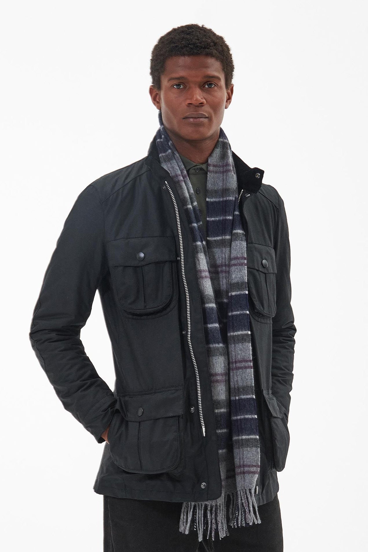 Barbour Wool Cashmere Tartan Scarf Ray Rickburn