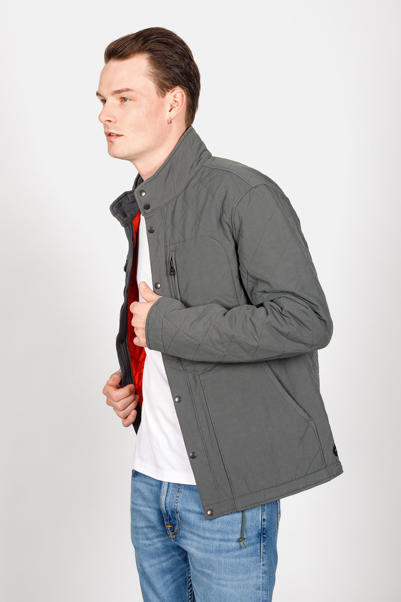 Relwen Quilted Insulated Tanker Jacket - Steel Gray, Insulated Jackets