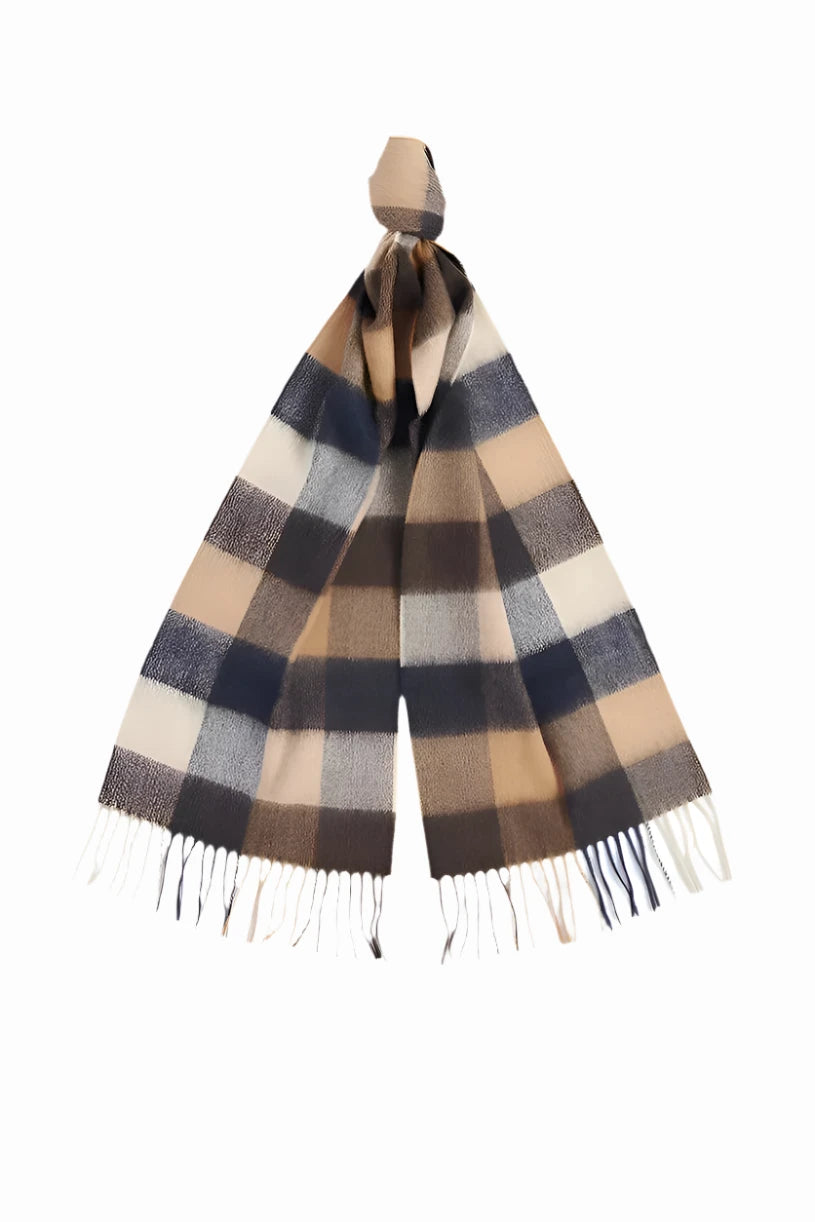 Wool Cashmere Tartan Scarf