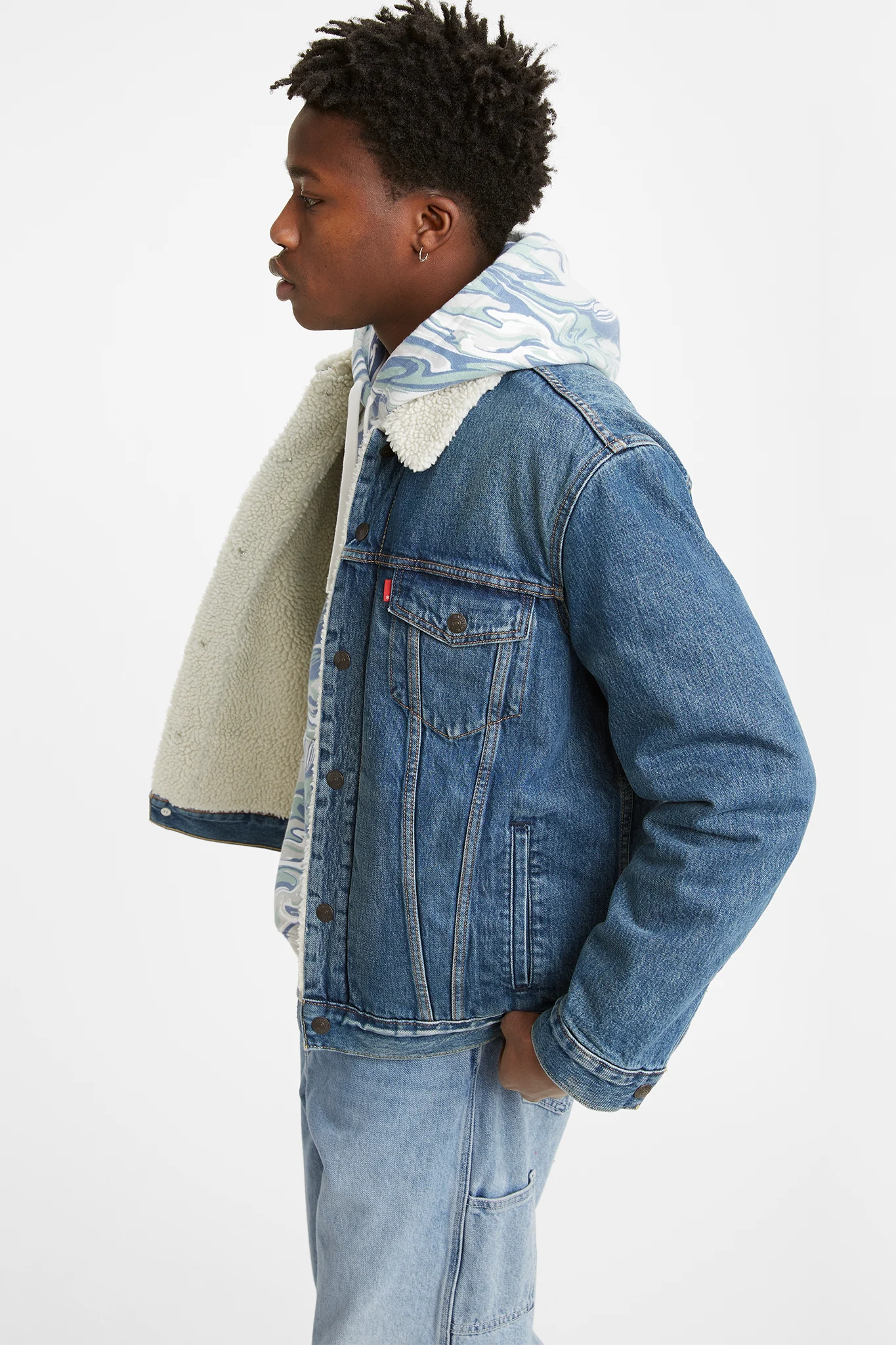 Levi's green trucker jacket online