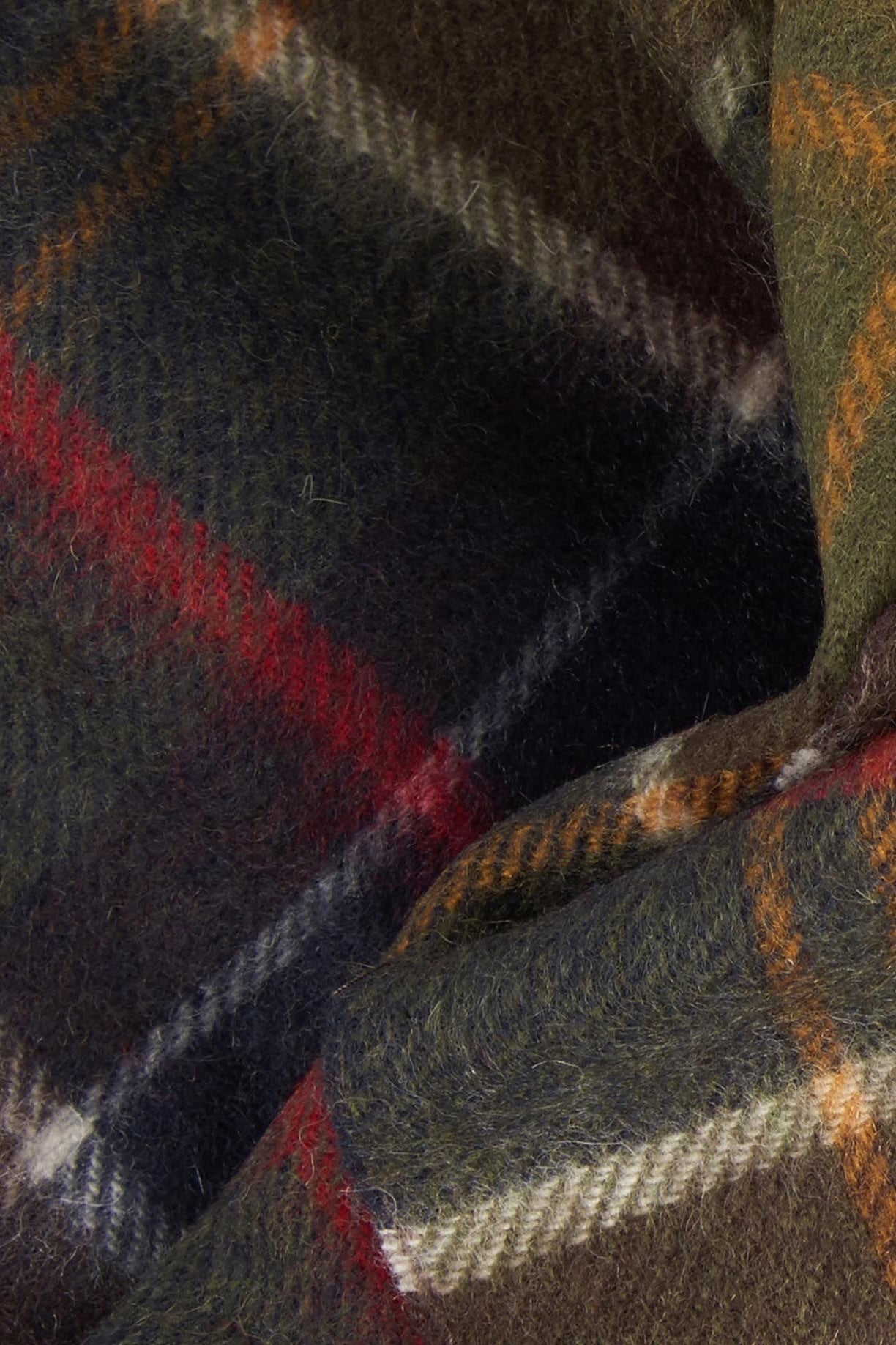 Wool Cashmere Tartan Scarf Scarves Barbour   