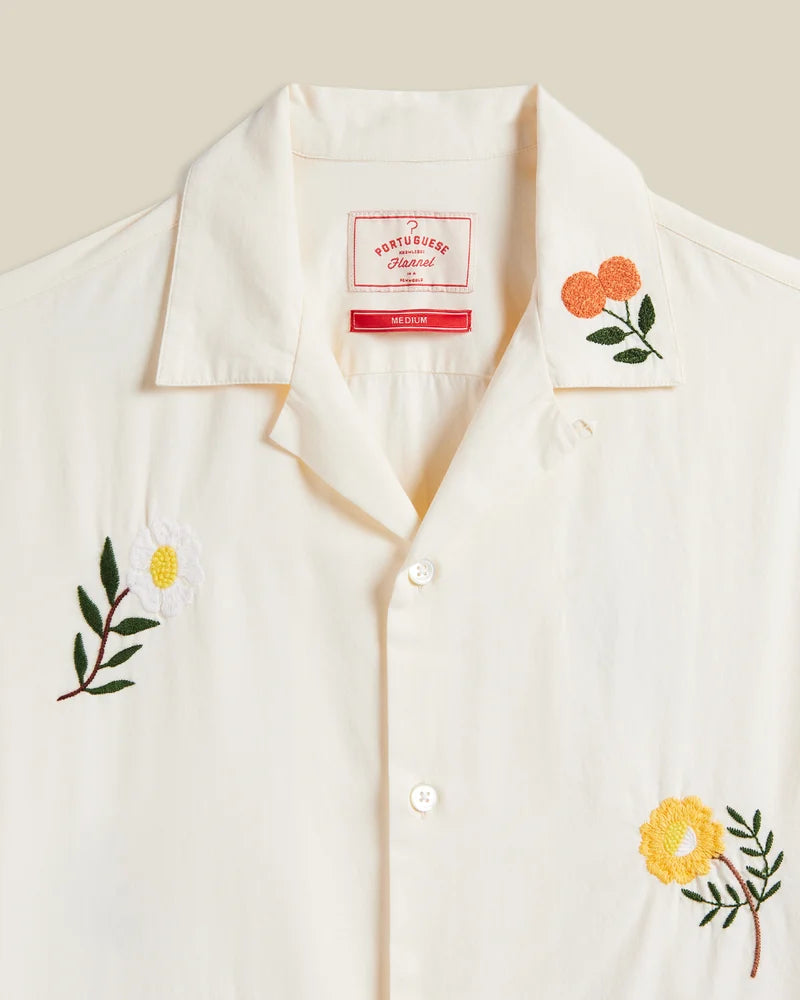 Embroidery Flowers Shirt Shirts Portuguese Flannel