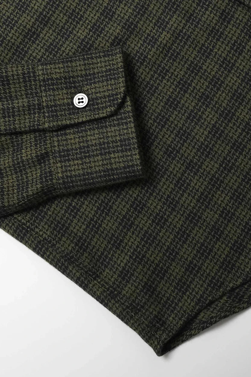 Houndstooth Plaid Flannel Shirt Shirts Outclass   