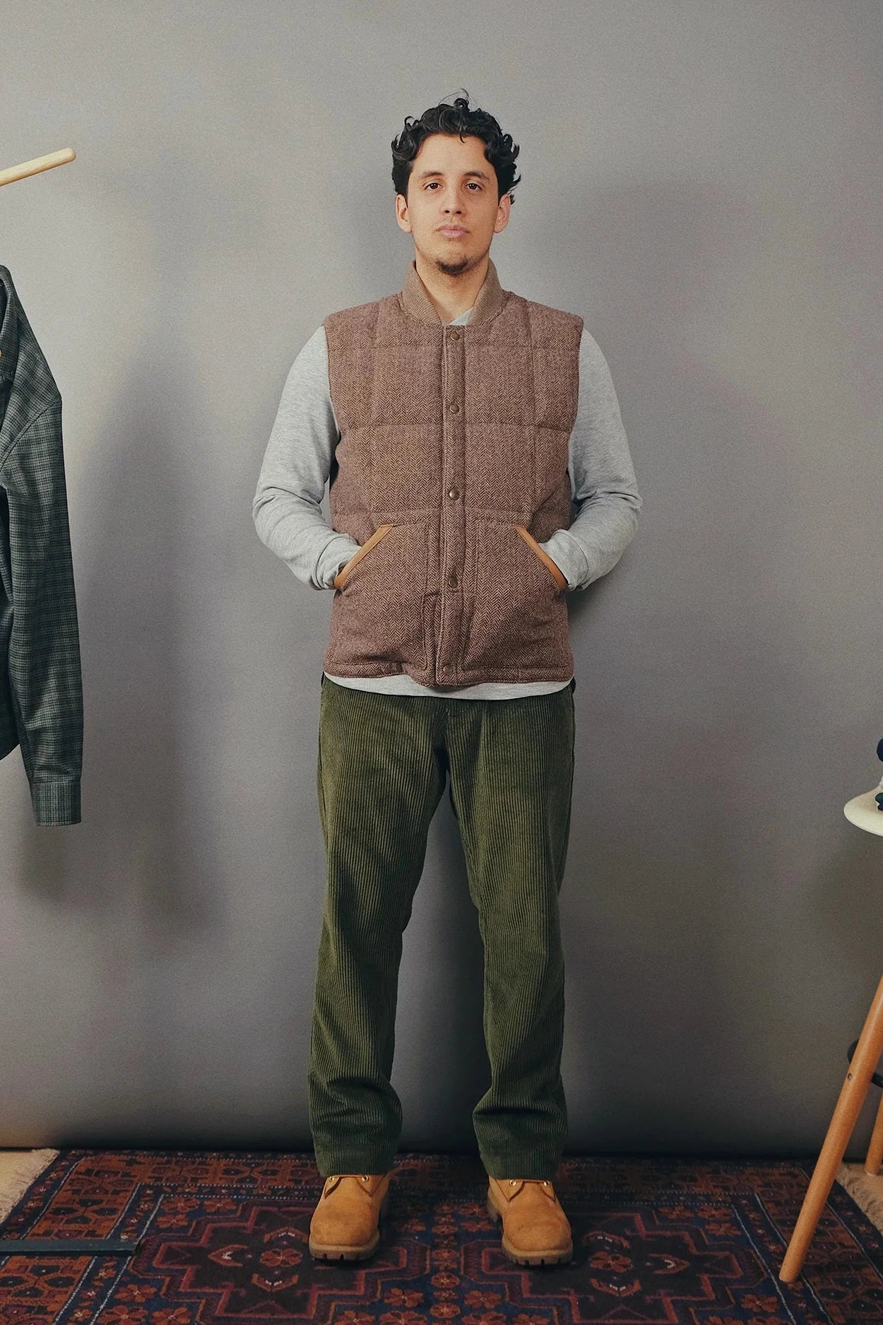 Herringbone Down Vest Vests Outclass   