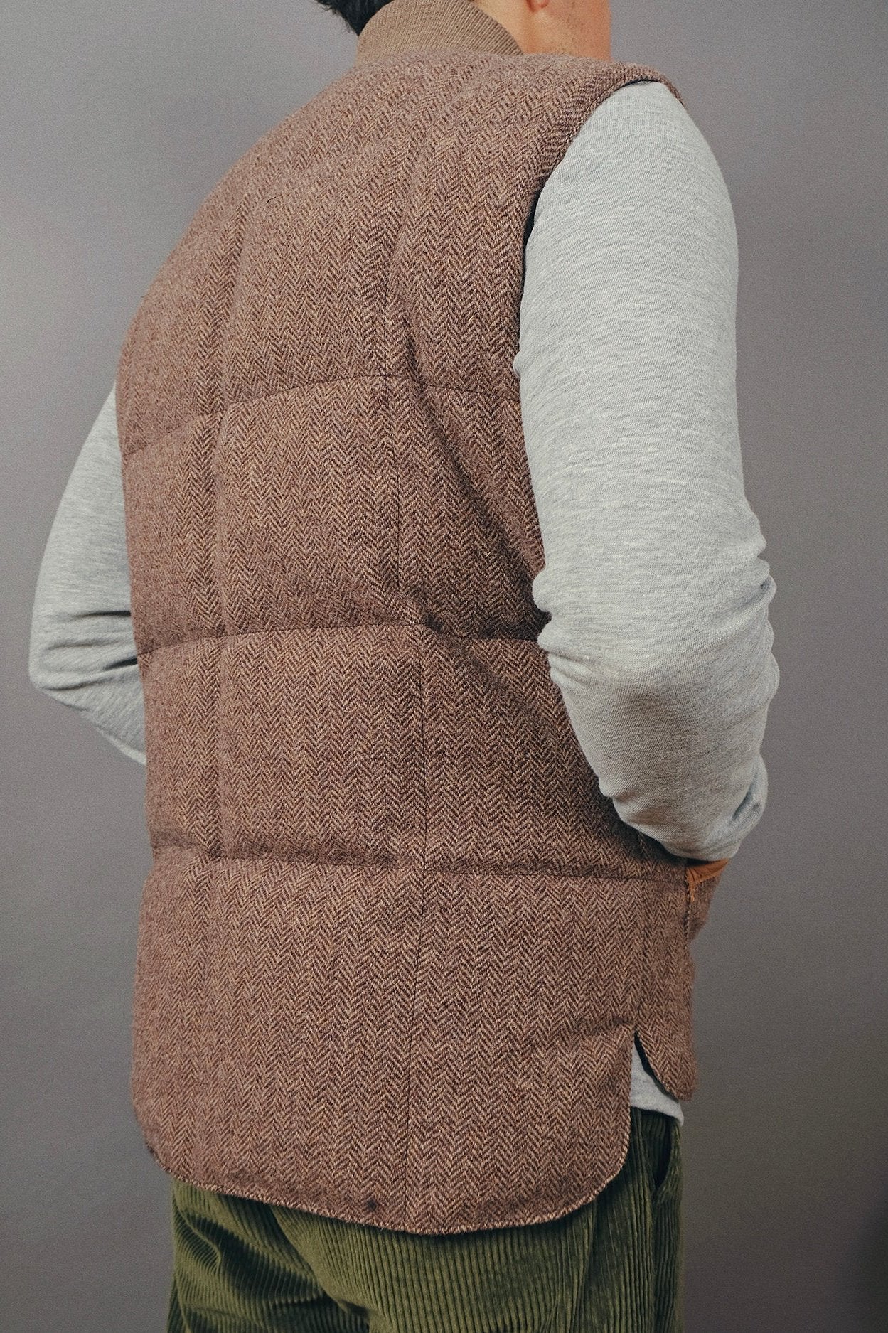 Herringbone Down Vest Vests Outclass   