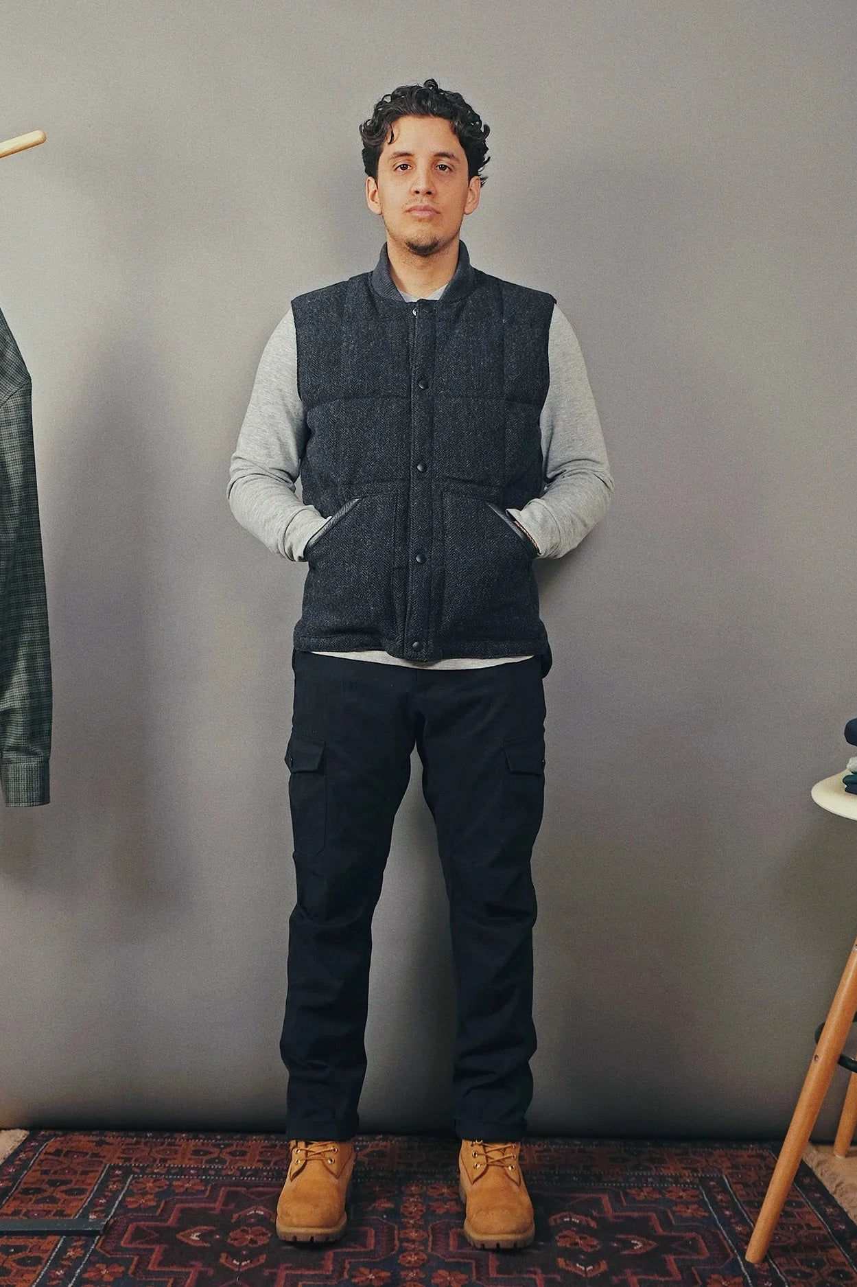 Herringbone Down Vest Vests Outclass   