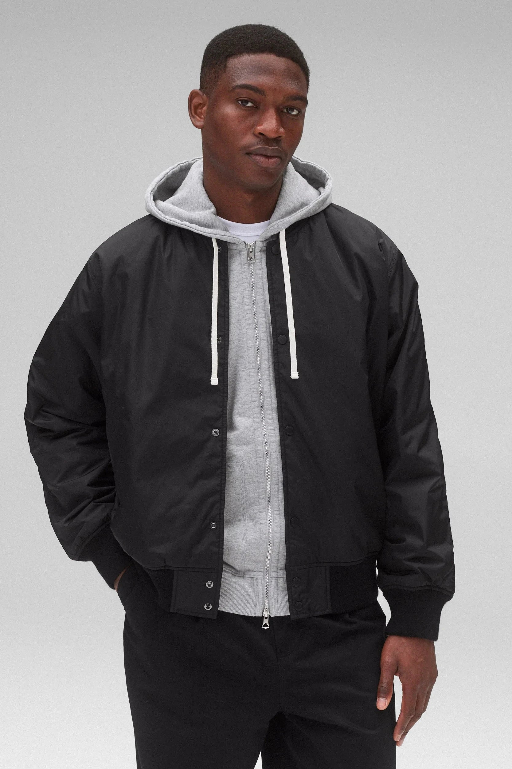 Econyl Satin Nylon Stadium Jacket