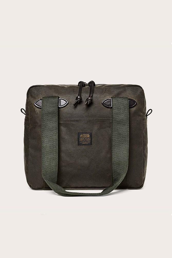 Tin Cloth Zipper Tote Bag Bags Filson