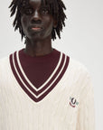 Cable Knit Tennis Jumper Sweaters Fred Perry