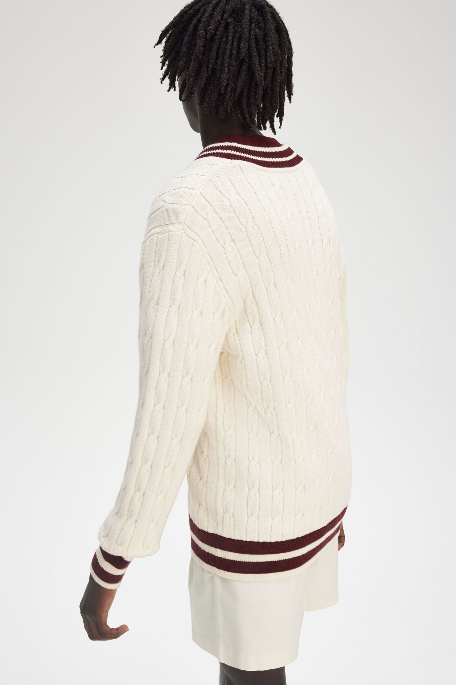 Cable Knit Tennis Jumper Sweaters Fred Perry