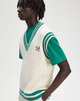 Cable Knit Tennis Tank Sweaters Fred Perry