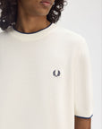 Texture Front Knitted T-Shirt T-Shirts Fred Perry