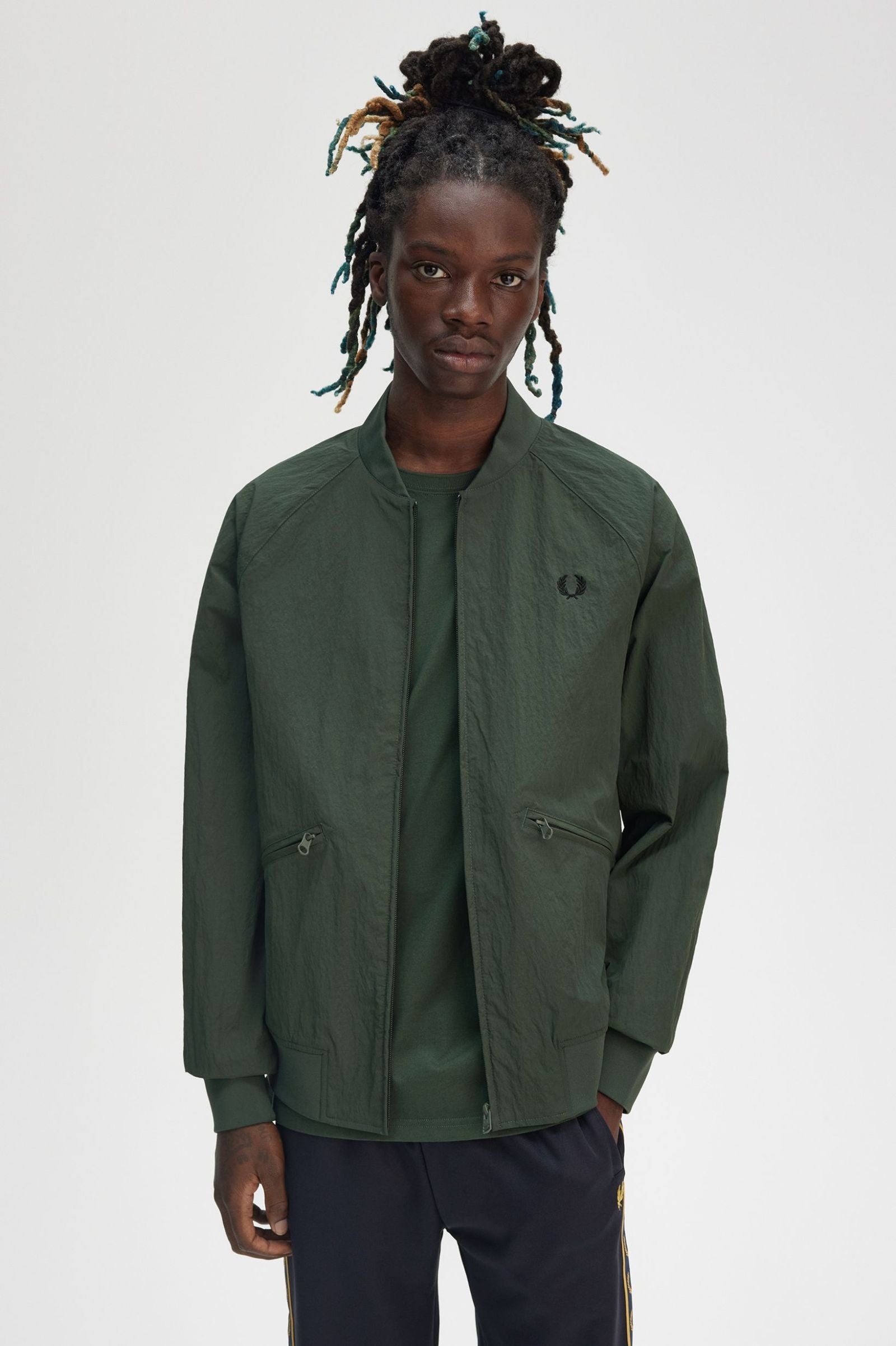 Textured Tennis Bomber Jackets Fred Perry