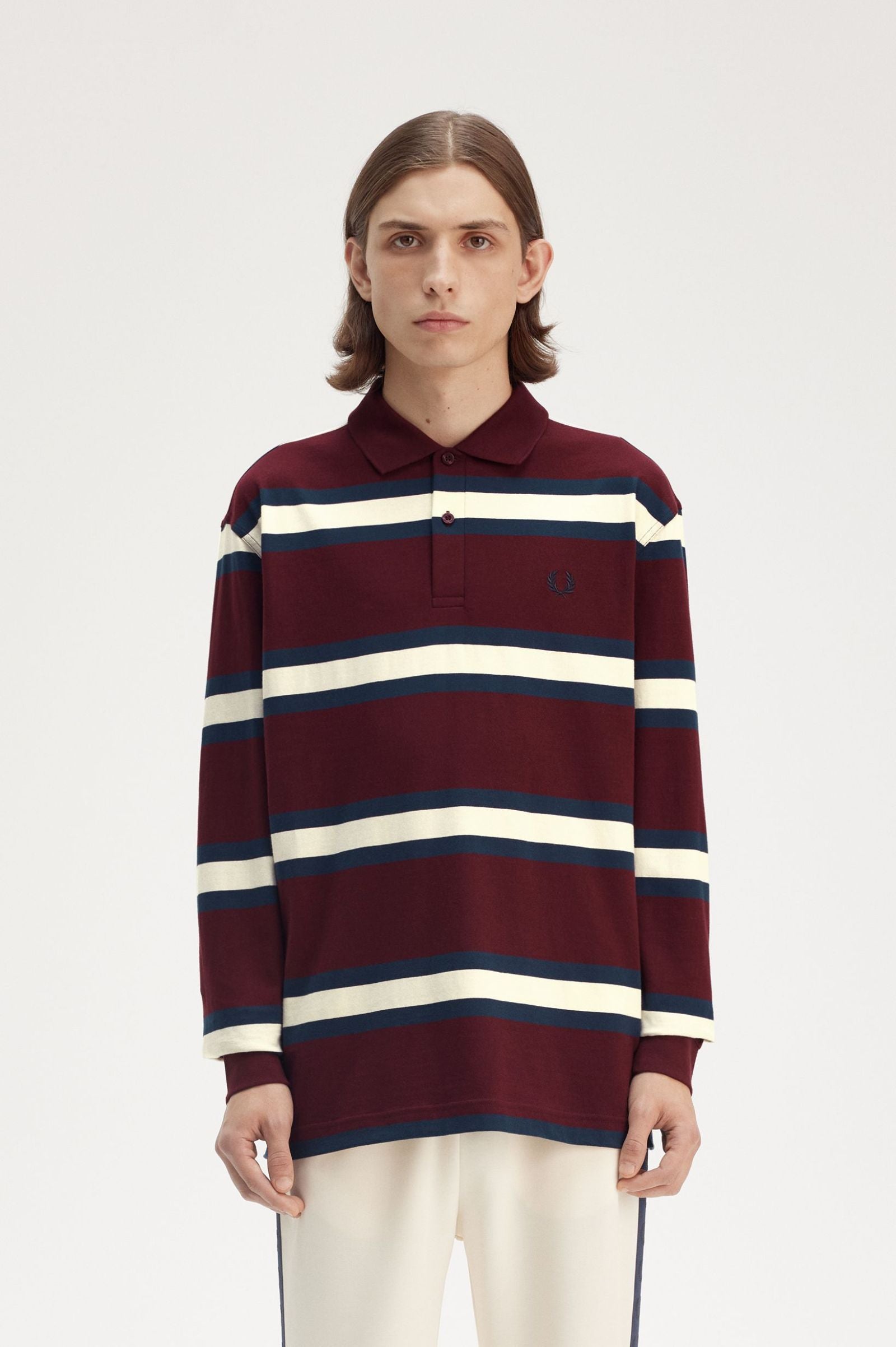 Jersey Stripe Polo Shirt Polos Fred Perry