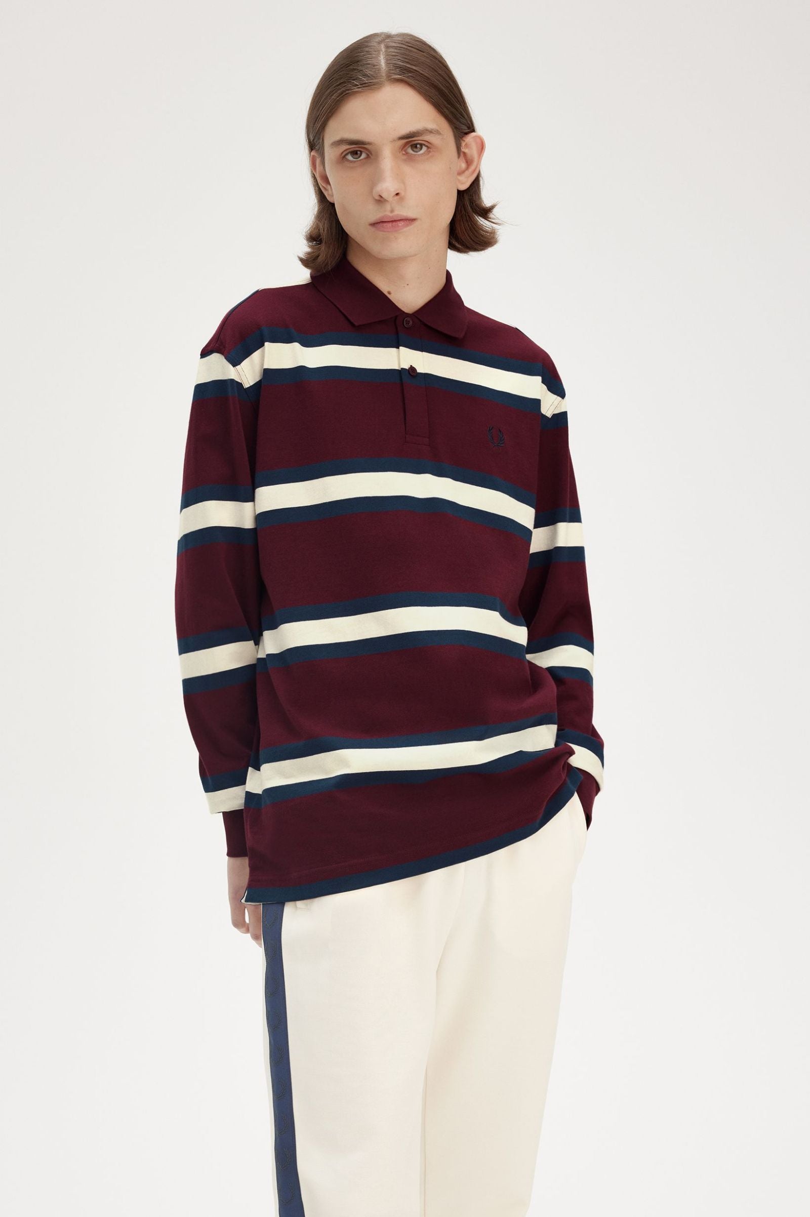 Jersey Stripe Polo Shirt Polos Fred Perry