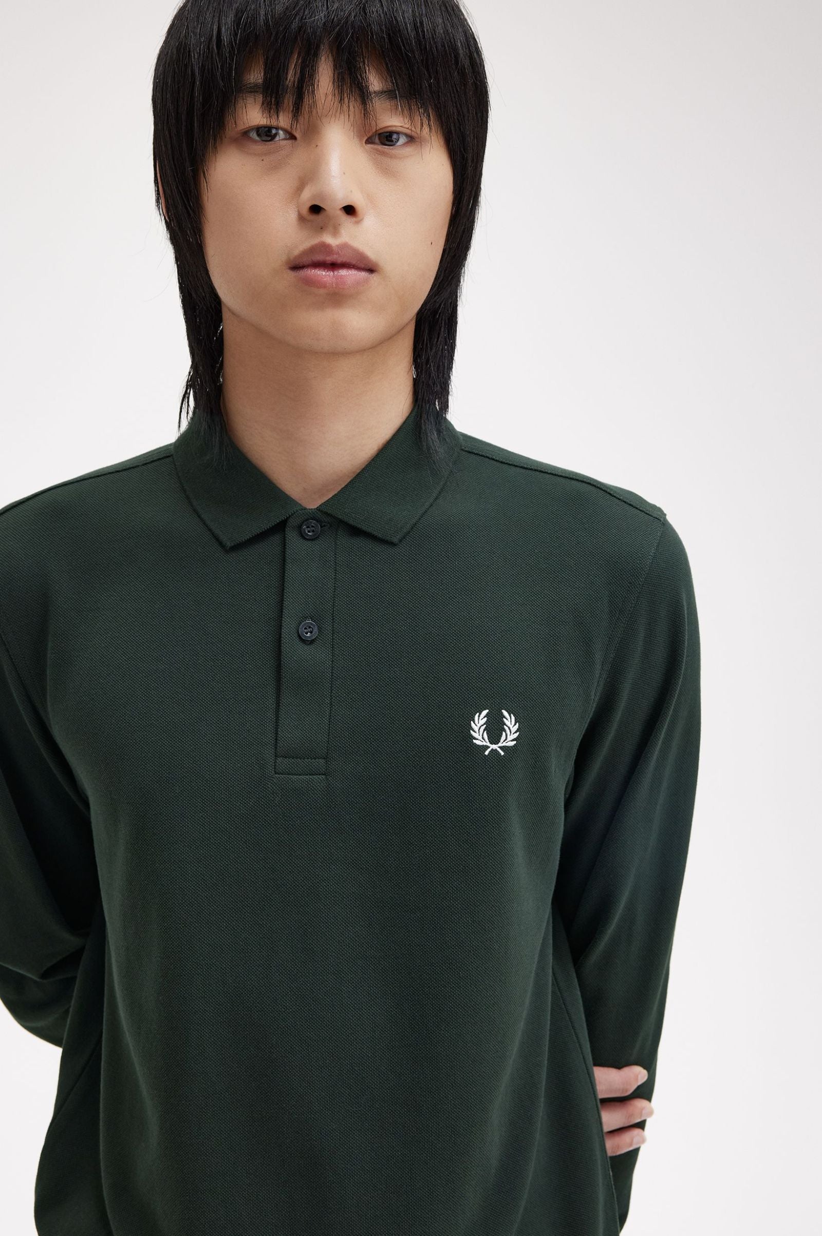 Long Sleeve Twin Tipped Fred Perry Shirt Polos Fred Perry