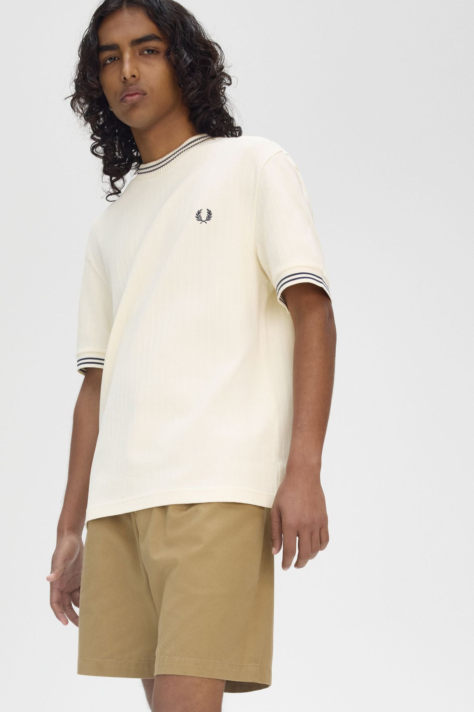 Ribbed Jersey T-Shirt T-Shirts Fred Perry