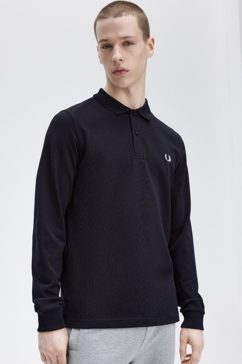 Long Sleeve Twin Tipped Fred Perry Shirt Polos Fred Perry   