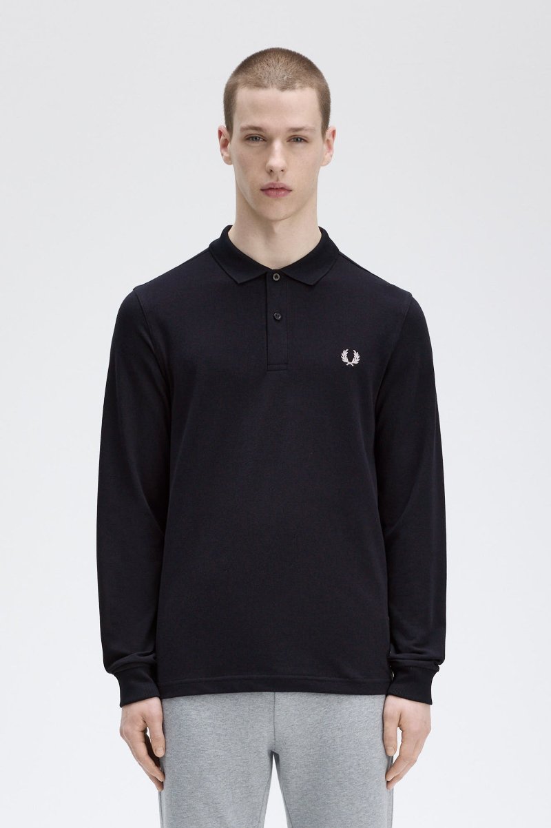 Long Sleeve Twin Tipped Fred Perry Shirt Polos Fred Perry   