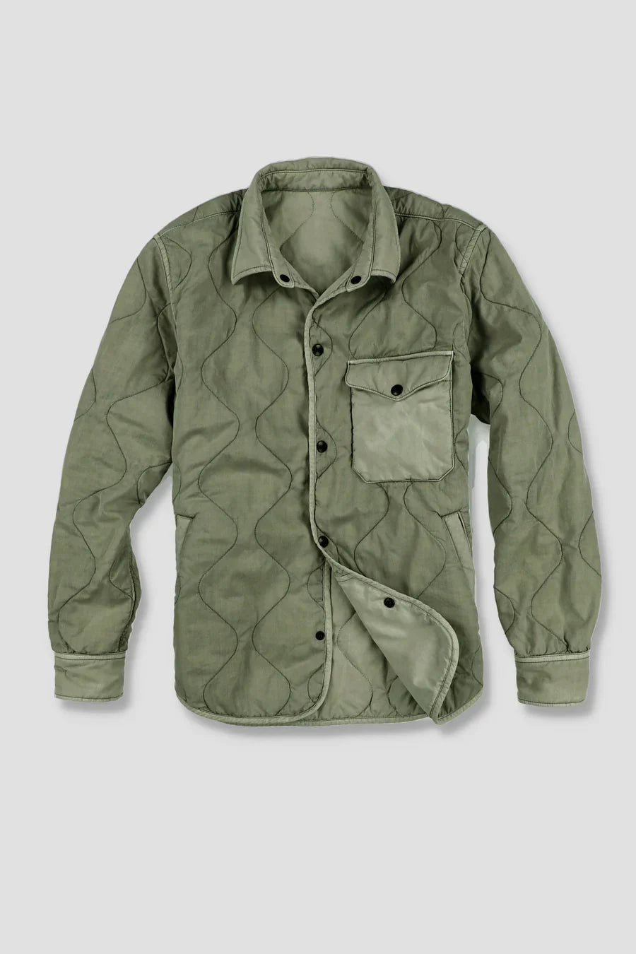 Flight Quilted Shirt Jacket Jackets Save Khaki United   