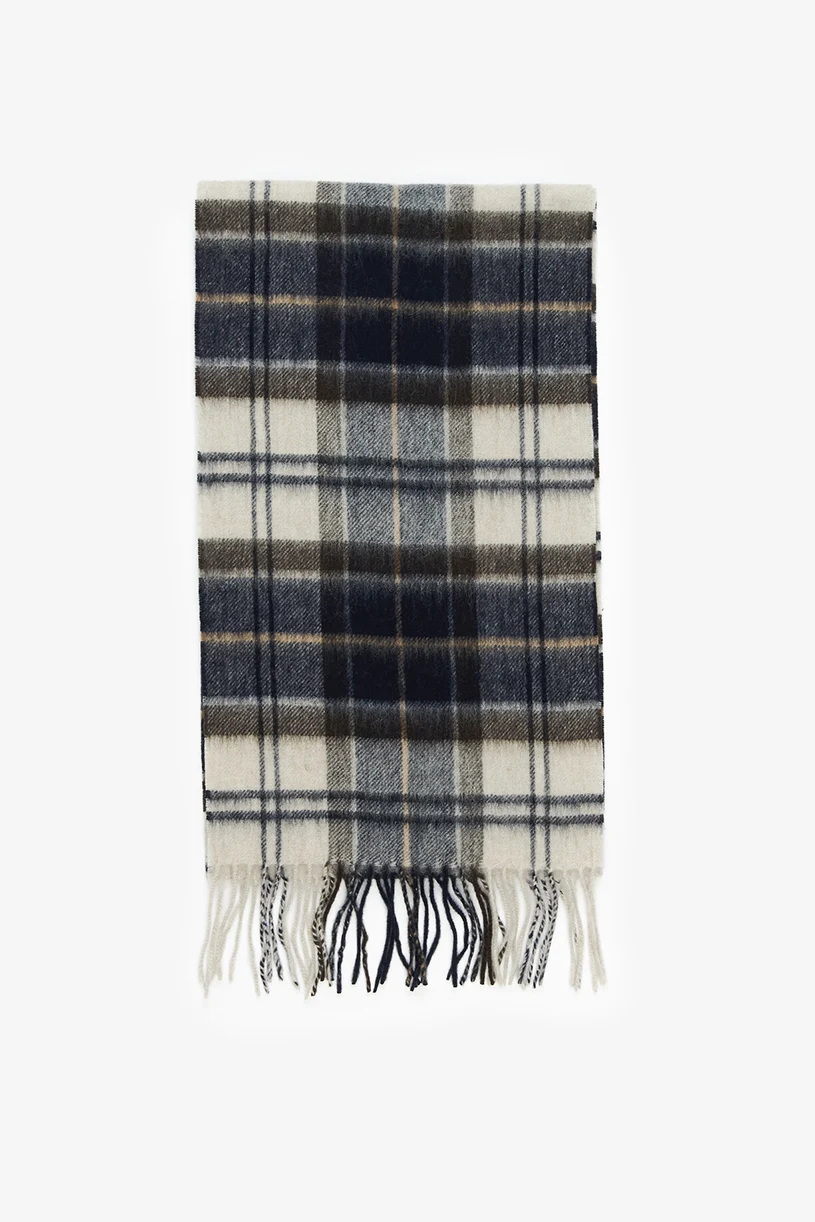 Wool Cashmere Tartan Scarf Scarves Barbour   