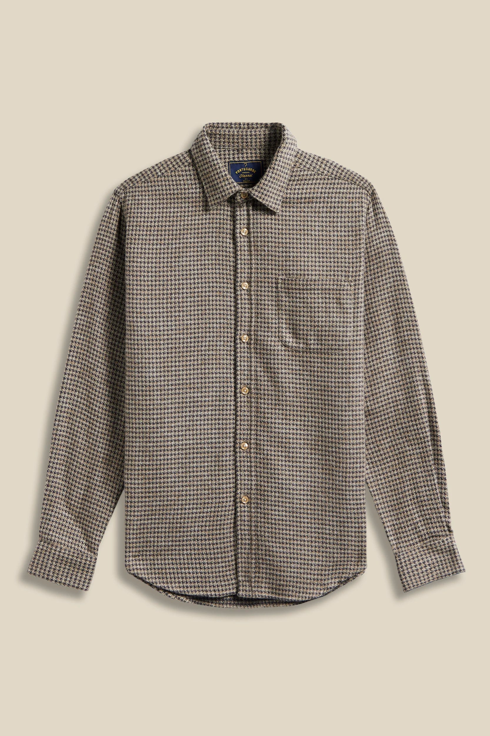 Abstract Pied Poule Shirts Portuguese Flannel   