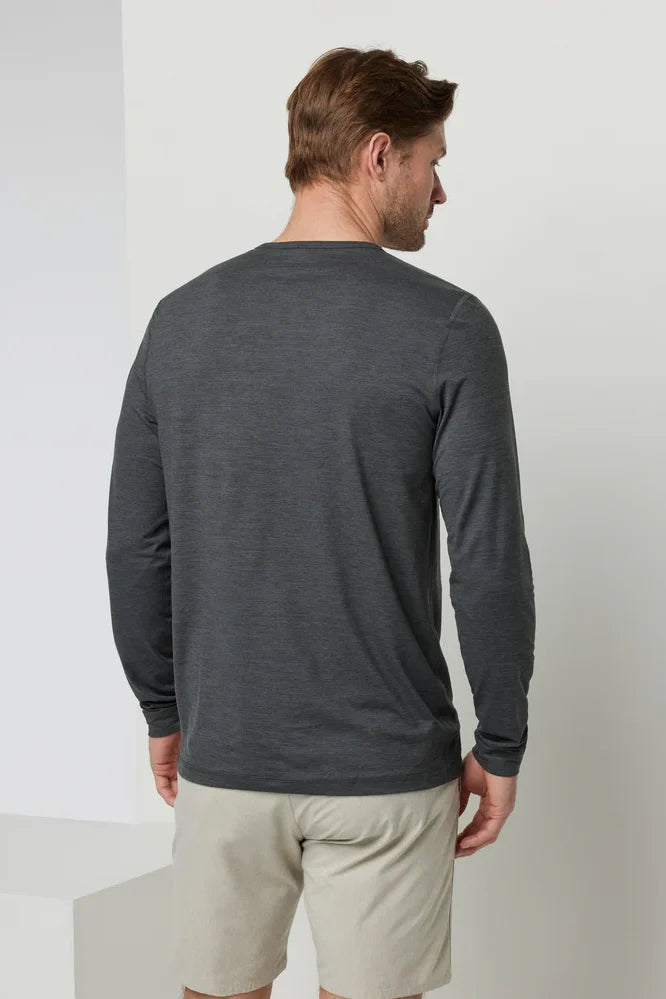 Long Sleeve Ease Performance Henley T-Shirts Vuori   